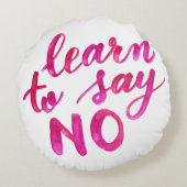 ノー学と言う – ピンク ラウンドクッション (裏面)