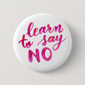 ノー学と言う – ピンク 缶バッジ (正面)