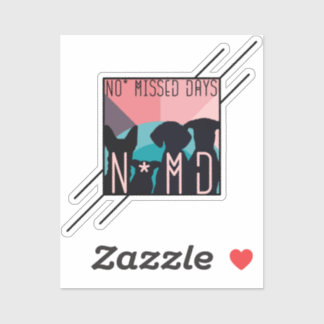 ノー恋しく思日スクエアデザイン シール