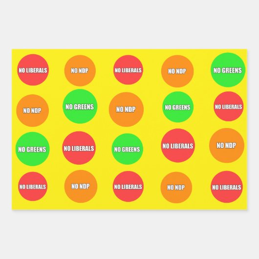 ノー自由主義のズndpのグリーン ラッピングペーパーシート (正面2)