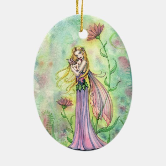 『ノー・グレイター・ギフト』マザー&ベイビー・フェアリーズ セラミックオーナメント (裏面)