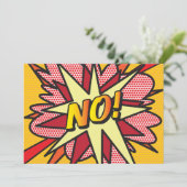 ノー・ファン・レトロ・コミック・ブック・ポップ・アート 招待状 (スタンド正面)