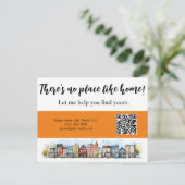 ノー プレイス ライク ホーム リアルエステート イエロー マーケティング ポストカード (スタンド正面)