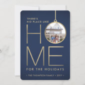 ノー プレイス ライク ホーム 2 フォト ネイビー アンド ゴールド クリスマス (正面)