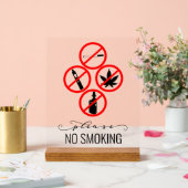 ノ喫煙バケーションホームレンタルハウス アクリルサイン (ウェディング)