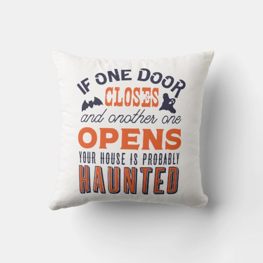 ハおもしろいウス幽霊のよく出る感動的引用文ハロウィーン クッション (裏面)