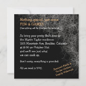 ハおもしろい幽霊のよく出る不気味ーロウィーンディナーパーティー 招待状 (裏面)