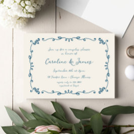 ハお洒落ンドパ図解入りの、写真付きのーツブライダルシャワー 招待状