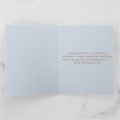 ハやる気を起こさせるンドパーソナライズされた鏡ブルーシルバー カード (内部)