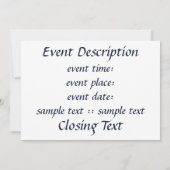 ハアリセパハルディシュルツファット 招待状 (裏面)