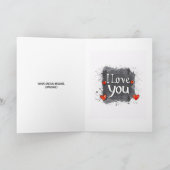 ハイおもしろいトピンクの親指がバレンタイン シーズンカード (内部)