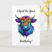 ハイおもしろいランドカウプン誕生日 カード (黄色い花)