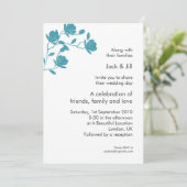 ハイに登る（白地にターコイズ） 5x7 招待状 (スタンド正面)