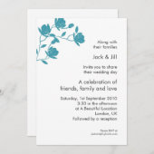 ハイに登る（白地にターコイズ） 5x7 招待状 (正面/裏面)