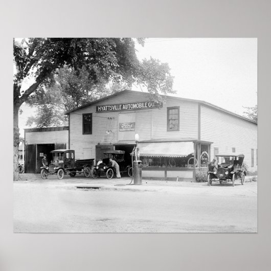 ハイアットズビル自動車会社, 1920.ヴィンテージ写真 ポスター (正面)