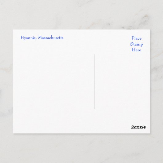 ハイアニスハーバーケープコッドマスボーツポストカード ポストカード (裏面)