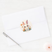 ハイアニメバニーかわいい ラウンドシール (封筒)