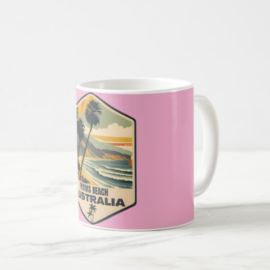 ハイアムス�ビーチオ�ーストラリア海岸宝石 コーヒーマグカップ (正面右)