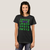 ハイアルファベットハロウィーン先生Abc 子供へ Tシャツ (正面フル)
