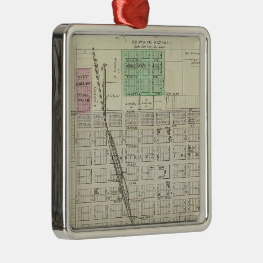 ハイアワタ、エベレスト、モリル、カンザス州ベイカー メタルオーナメント (右)