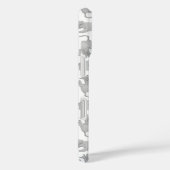 ハイアングルビューのスケッチ風の猫モチーフパターン Case-Mate iPhoneケース (裏面 / 右)