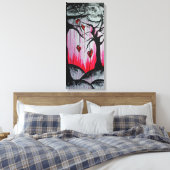 ハイアンドドライハートツリーハートシュールゴシックアート キャンバスプリント (インサイチュ (寝室))