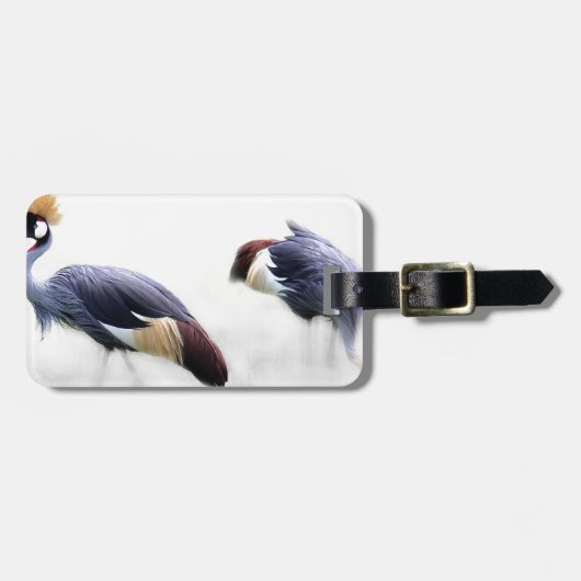 ハイイロガンゾウ 鳥 羽ばたく 羽 ラゲッジタグ (正面横)