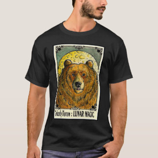 ハイイログマのトーテムの月の魔法 Tシャツ