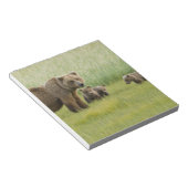 ハイイログマの母熊と3頭の子熊, クマ属 ノートパッド (アングル)