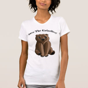 ハイイログマを救って下さい! Tシャツ