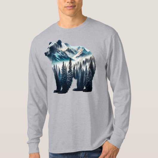 ハイイログリズミの山と森 Tシャツ (正面)