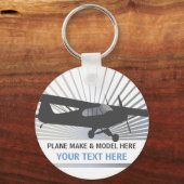 ハイウィングテールドラガー航空機 キーホルダー (正面)