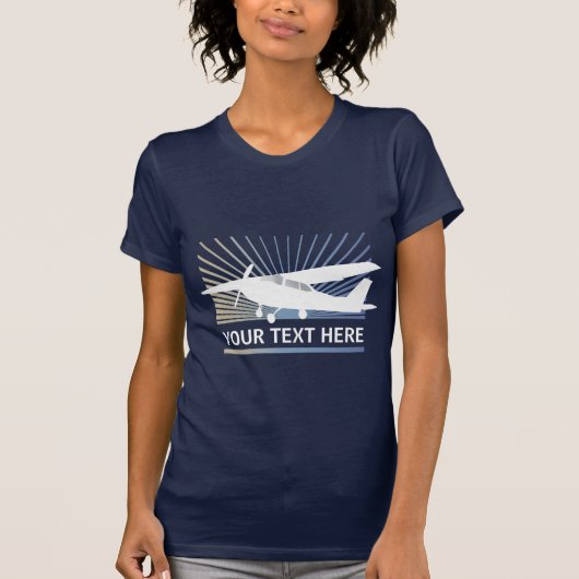 ハイウィング航空機 – カスタム文字 Tシャツ (正面)
