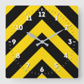 ハイウェイはっきりしたトラフィックのまわりにの山 スクエア壁時計 (正面)