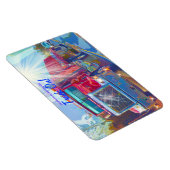 ハイウェイアートマグネット上の赤い貨物トラック マグネット (右側)