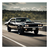 ハイウェイクラシックでのマッスルカー運転 ポスター (正面)