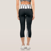 ハイウェイストカプリスブラック&ホワイト カプリレギンス (裏面)