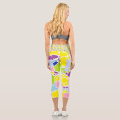 ハイウェイストキャプリスバニーラブデザインイースターカラー カプリレギンス (裏面)