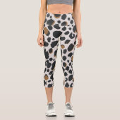 ハイウェイストキャプリス – ヒョウ印刷 カプリレギンス (正面)