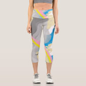 ハイウェイストキャプリス：レインボウ カプリレギンス (正面)