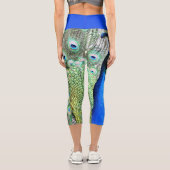 ハイウェイストピーコックプリントカプリス カプリレギンス (裏面)