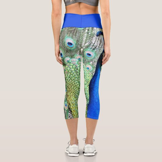 ハイウェイストピーコックプリントカプリス カプリレギンス (裏面)