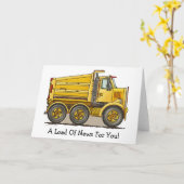 ハイウェイダンプトラックのノートカード カード (黄色い花)