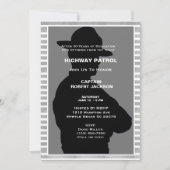 ハイウェイパトロールシルエット退職パーティー 招待状 (正面)