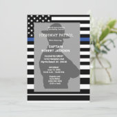 ハイウェイパトロールフラッグブルーライン退職パーティー 招待状 (スタンド正面)