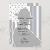 ハイウェイパトロール州トルーパー退職パーティー 招待状 (正面/裏面)