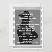 ハイウェイパトロール退職パーティの招待状 招待状 (正面)