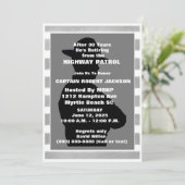 ハイウェイパトロール退職パーティの招待状 招待状 (スタンド正面)