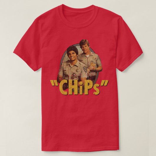 ハイウェイパトロールCHiPs 1977 Tシャツ (デザイン正面)