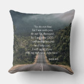 ハイウェイ写真Do Not Fear Isaiah 41:10 クッション (正面)